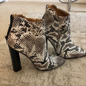 Snakeskin Booties size 7